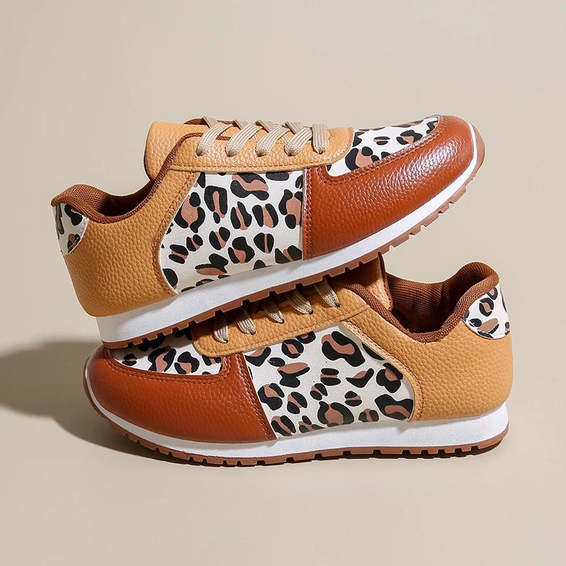 Spring and Autumn Sports Shoes Casual Board Shoes Women 2025 New PU All Soft Soles Plus Training Shoes