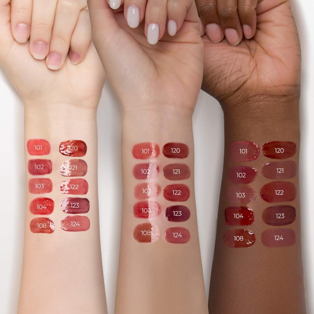 Laka Fruity Glam Tint Hydrating Long Lasting Lip Stain 0.15 Oz 4.5 Ml 108 Salty Muted Brick