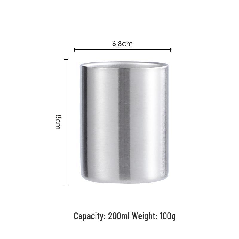 

Double-Layer Anti-Scald Stainless Steel Mug with Handle and Lid - Children s Business Cup, Customizable Logo Food grade