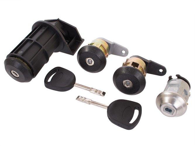 Ford Escort Ignition Switch + 2 Lock Inserts + Trunk Lock Set.