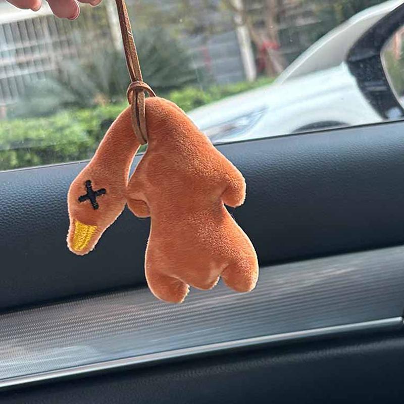 

Милый мультяшный брелок-подвеска в виде жареной утки со пищалкой, подвеска для автомобиля, подвеска для сумки, аксессуары для украшения, забавный брелок, подарки