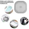 3/5/10Pcs Floor Drain Mat Easy Installation Effective Residue Filter Anti-clog Shower Drain Cover Leak-proof Drain Strainer