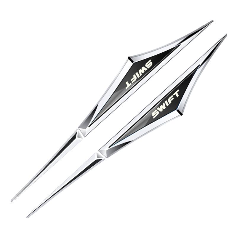 

2pcs 3d alloy car stickers car accsesories accessory for suzuki SWIFT Silver Black SWIFT