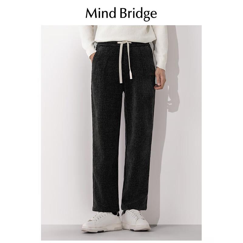 

Mind Bridge Men s Casual Waffle Corduroy Straight-Leg Sweatpants L