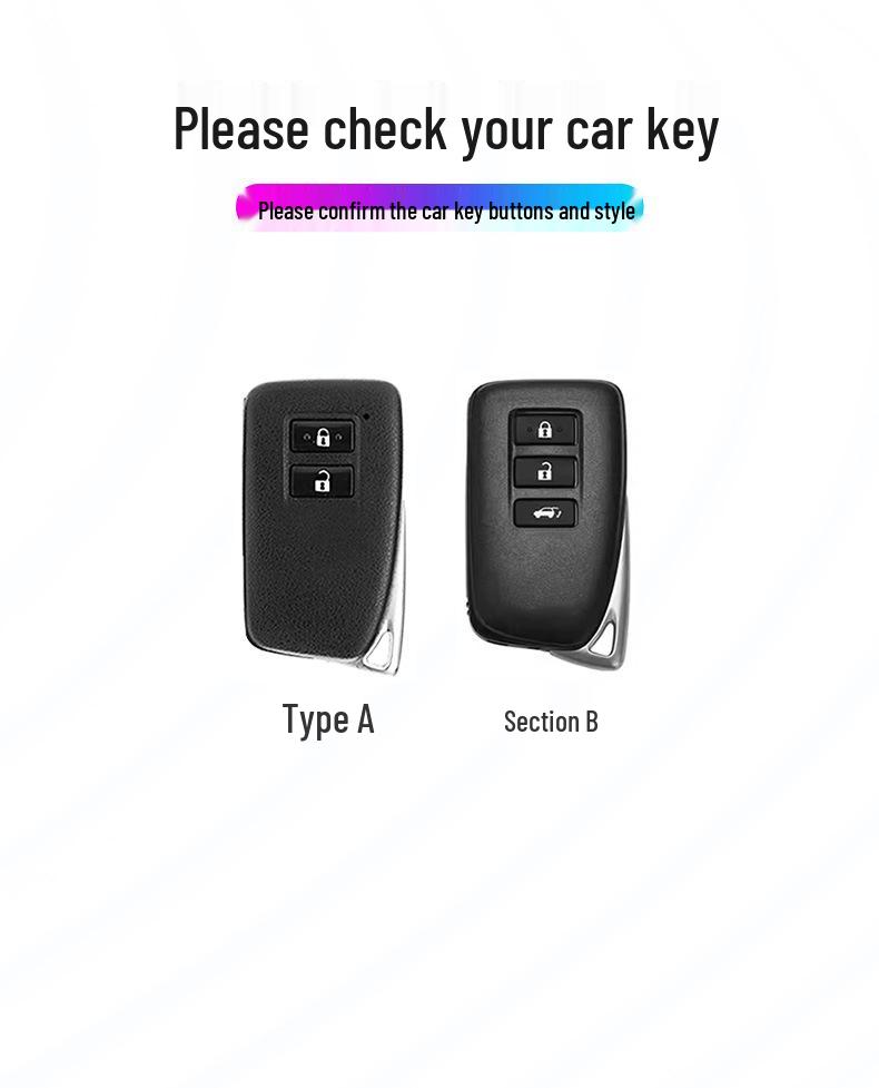 Metal Car Key Case for Toyota ES200, LX570, IS, ES, GX, RX, NX2000 (13th Gen)