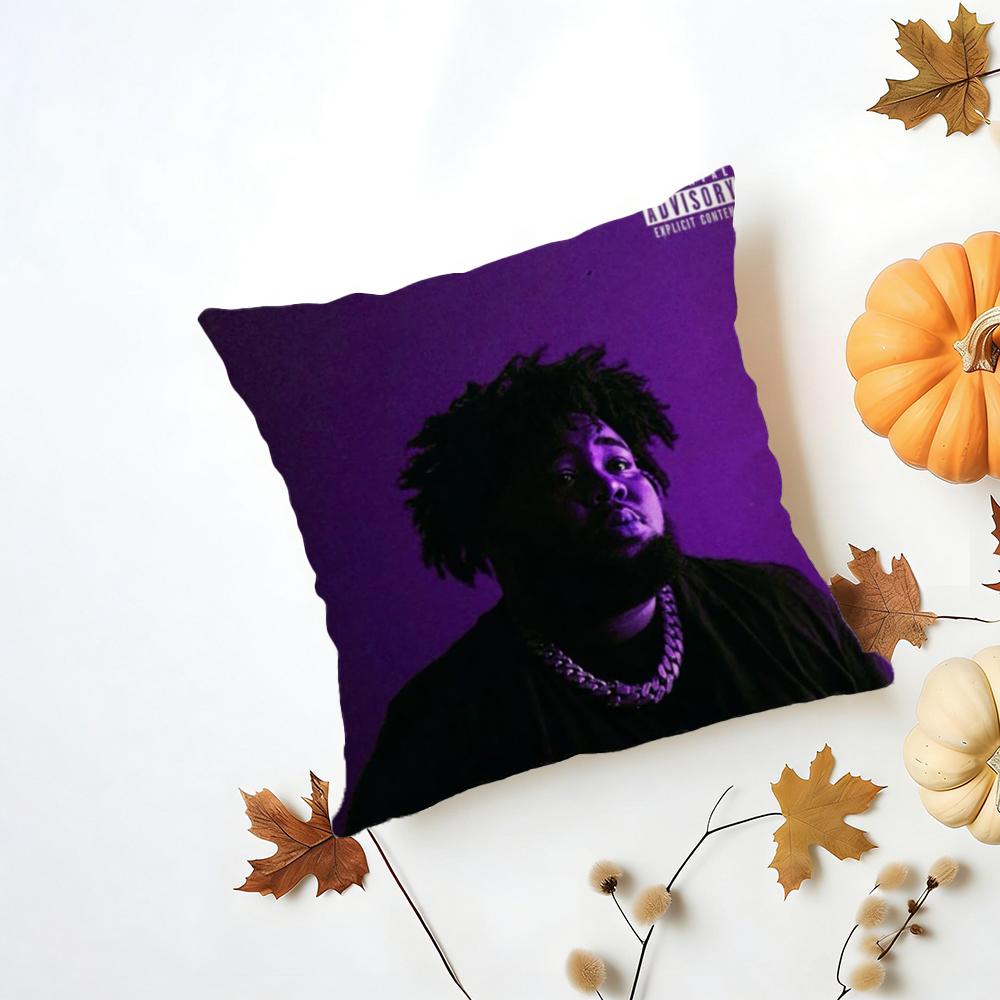 Rapper RRod Wave Cushion Cover Iceland Washable Linen Soft  for Daily Sofa Bed Home Room Decor