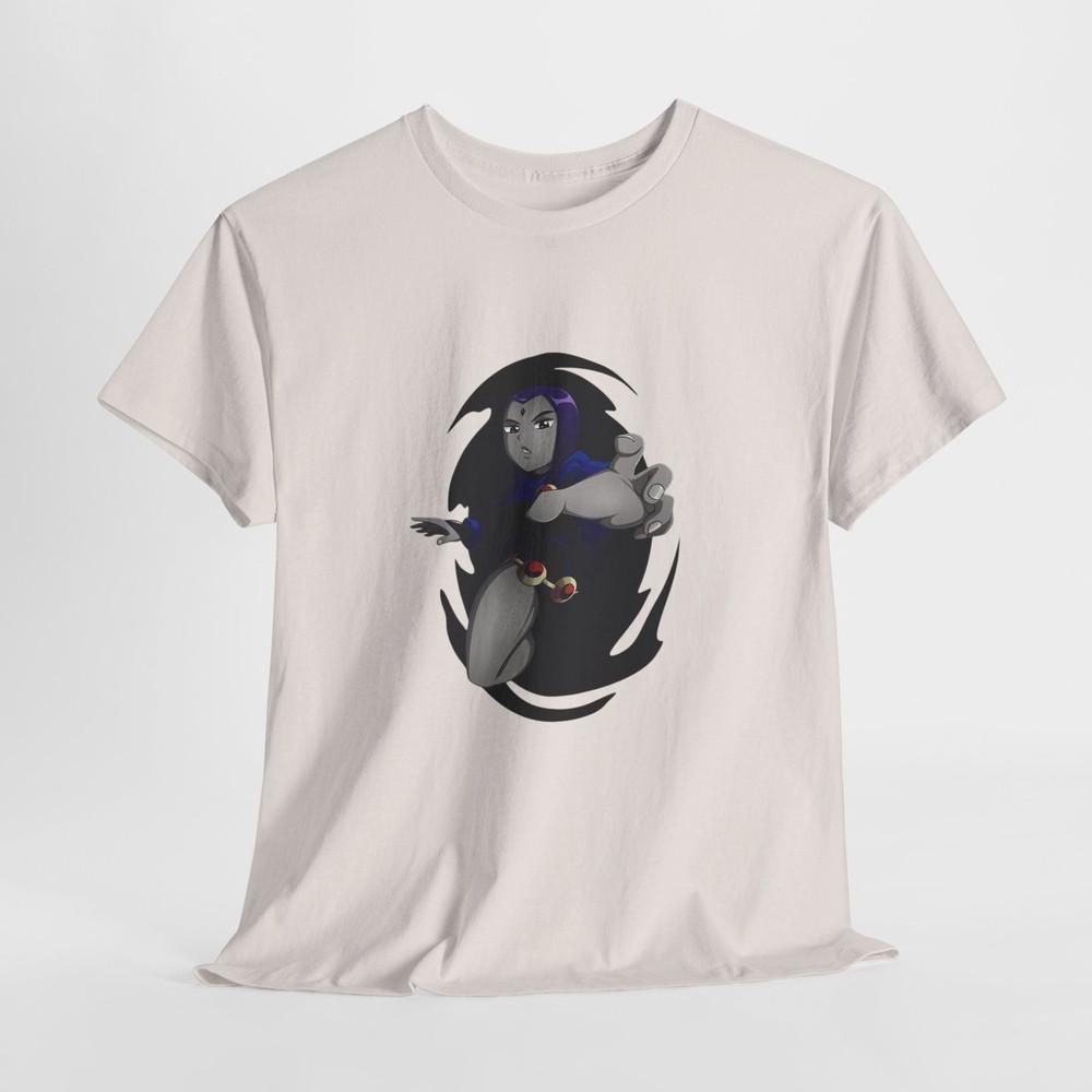 Raven Graphic Tee, Unisex Heavy Cotton Comic Shirt, Custom Raven Teen Titans Tee