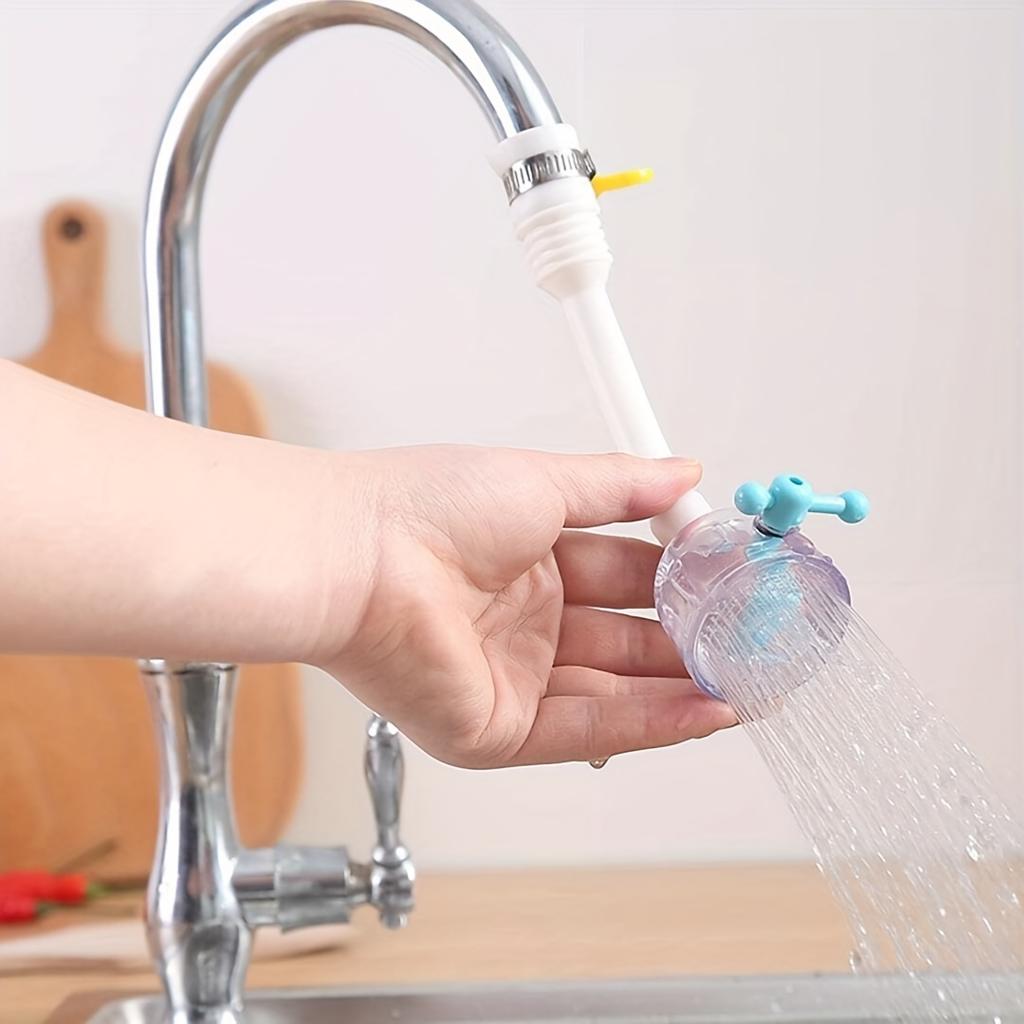 1pc Faucet Filter, Kitchen Connector Splash-proof Shower Head,Telescopic Extension Swivel Water Filter 360° Rotating Water Purif