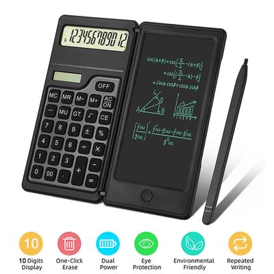 Základní kalkulačka Poznámkový blok s 6palcovým LCD Psacím tabletem Solární/bateriová duální stolní kalkulačka pro školní kancelářské podnikání