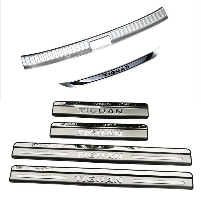 Dla VW Volkswagen Tiguan 2010-2016 ochraniacz drzwi samochodu chromowane podkładki krok boczne drabina pojazdu akcesoria akcesoria