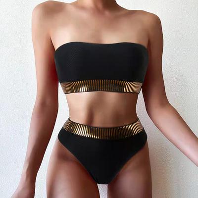 Two Piece Swimsuit Women Solid Bathing Suit Bikini Summer Vacation Swimwear Push Up Swimsuits Beachwear