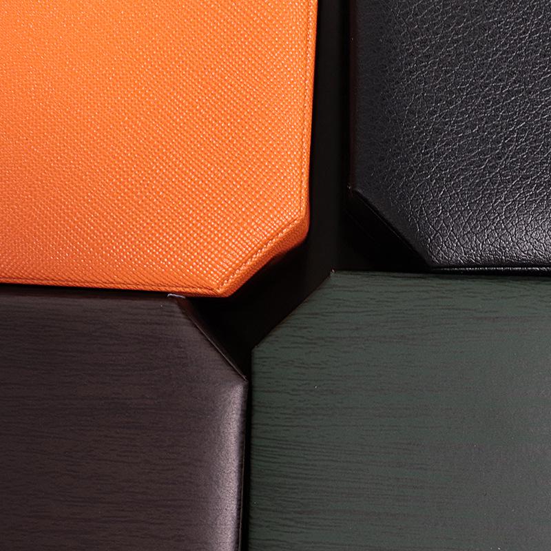 Octagonal PU Leather Flip-Top Watch Box for Wristwatches and Jewelry