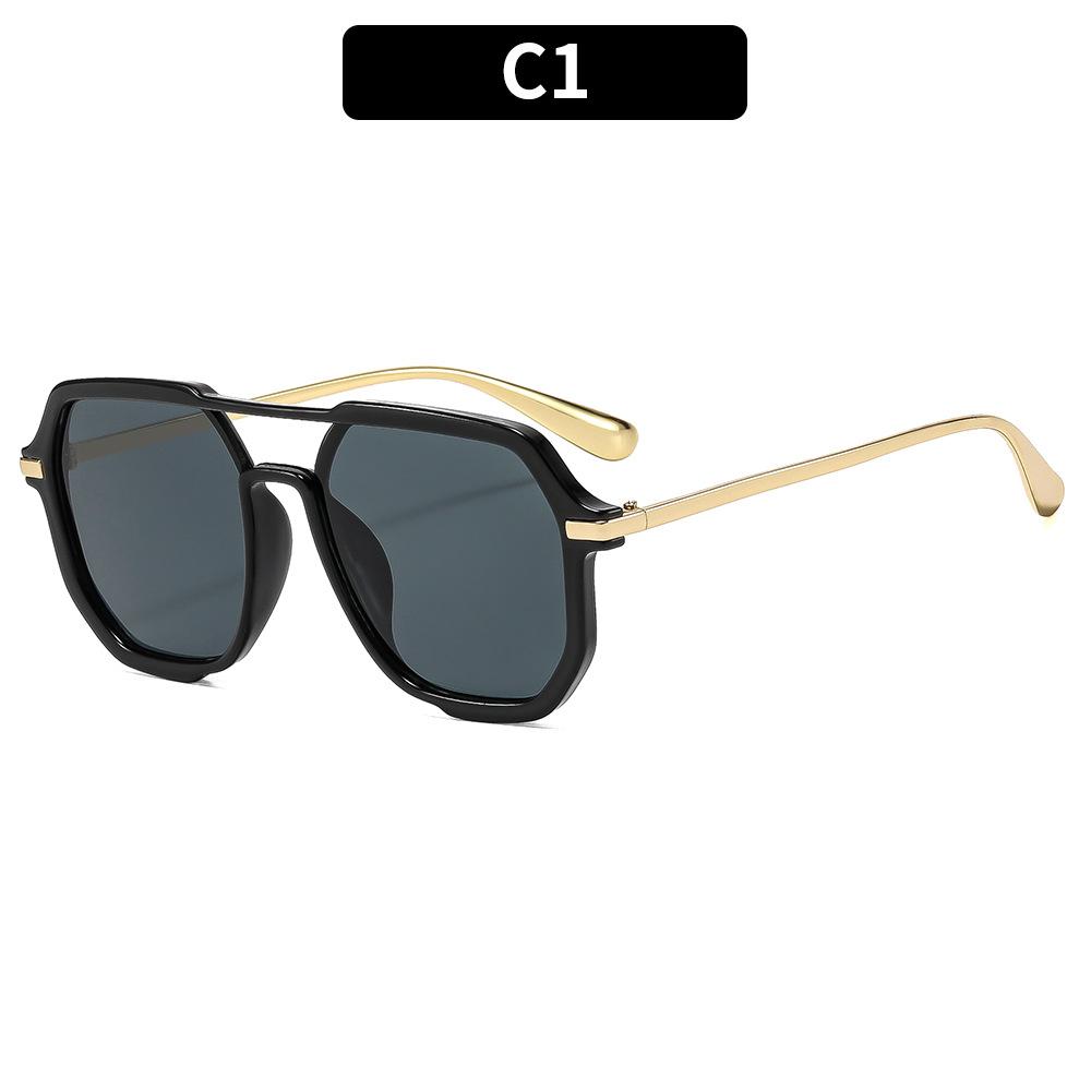 Korean Style Double Bridge Oversized Square Sunglasses Versatile Influencer Matching Uv Protection Eyewear For Women