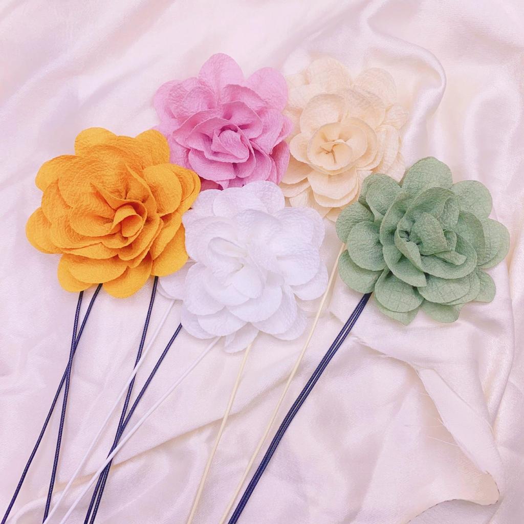 Stoffblumen Choker Halskette Einzigartige Blumen Schlüsselbeinkette Stoffmaterial Geeignet für Hochzeiten Geburtstage und Partys