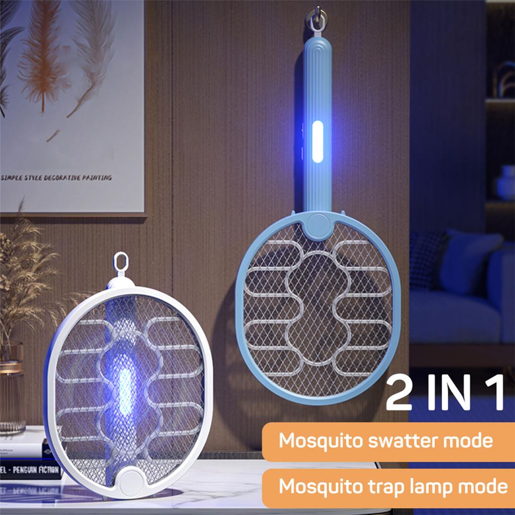 Mosquito Racket Foldable Mosquitos Killer Lamp USB Rechargeable Multicunction Fly Bug Zapper Electric Swatter Fly Killer