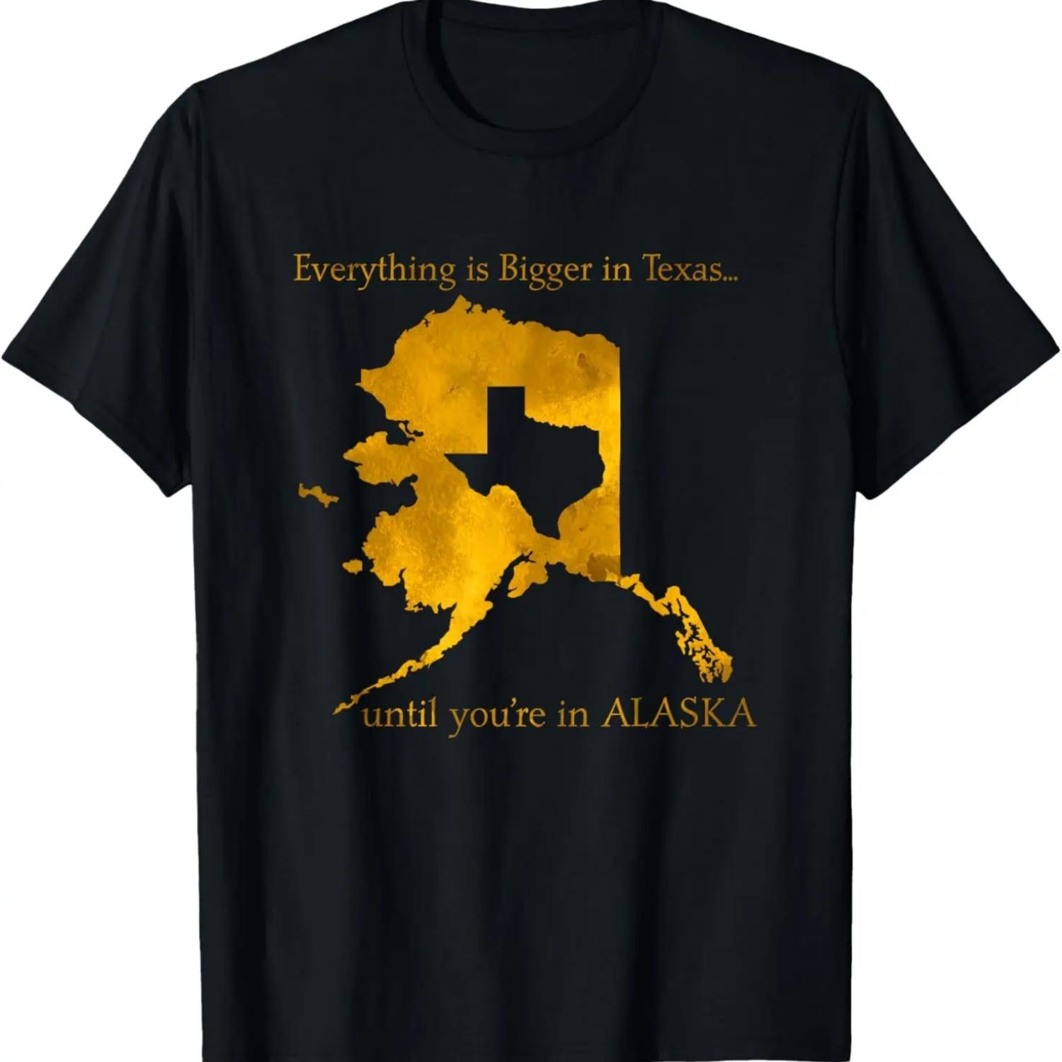 В Техасе все больше, пока вы не окажетесь на Аляске Футболка S чёрный