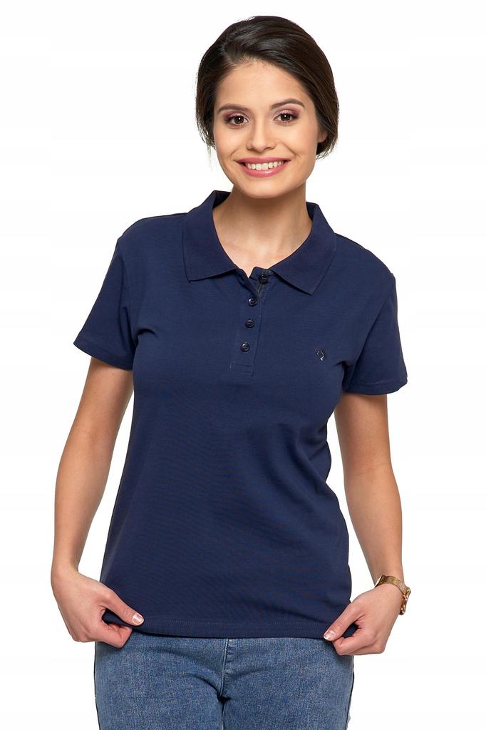 Women's Cotton Polo Shirt with Collar MORAJ S Navy