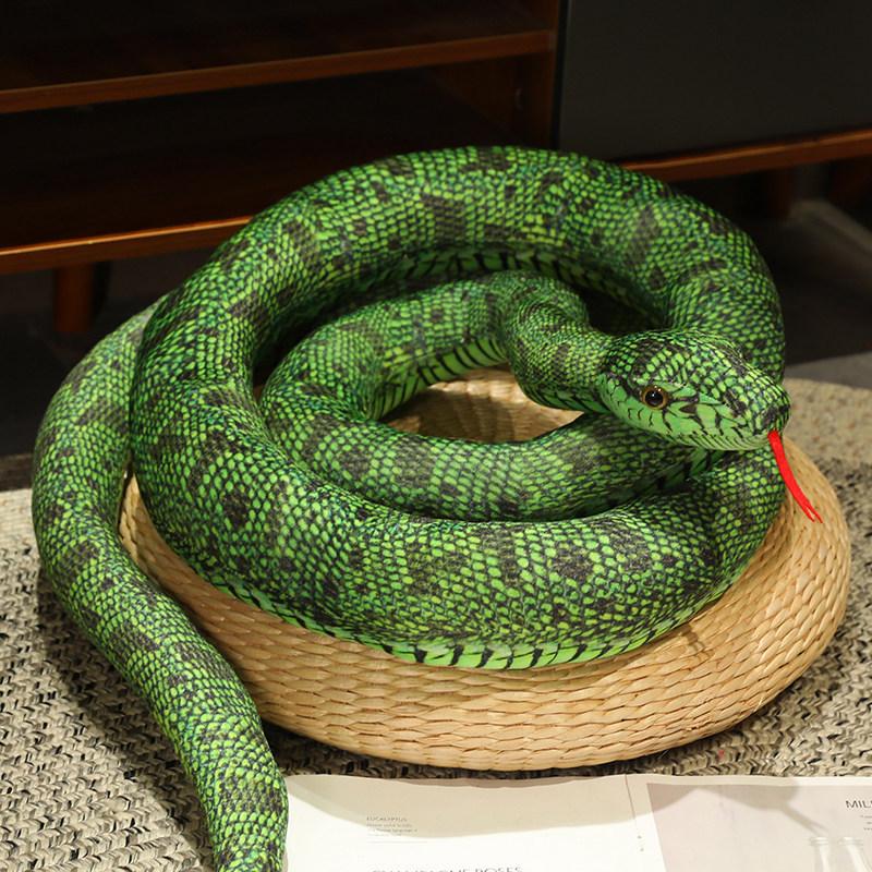 Simulation Artificial  Python Plush Toy Stuffed Animals Doll Reptile Long Snake  Spoof Joke