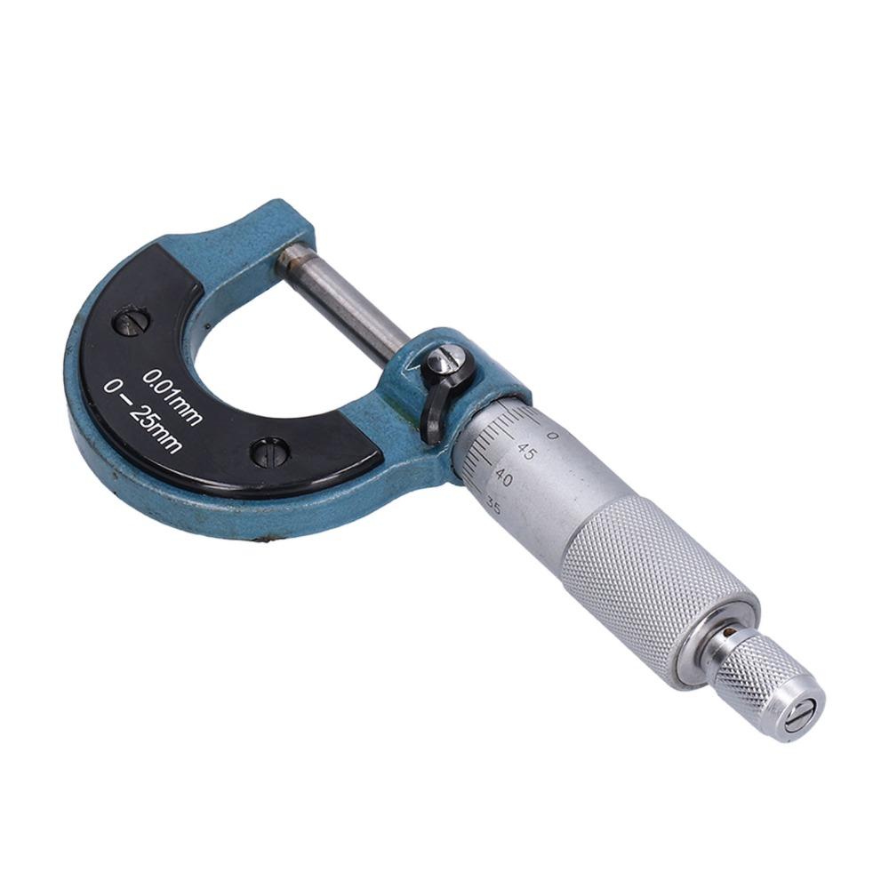 Edelstahl Außenmikrometer Hohe Genauigkeit 0,01 mm Teilung Dickemesswerkzeug 0-25 mm Messbereich Hohe Genauigkeit Mikrometer