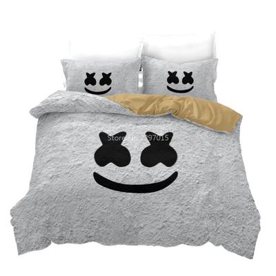 White Marshmello 3d Printed Bedding Set Bed Linen Bedclothes Adult Kids King Size Comforter Cover Set for Bedroom Decoration