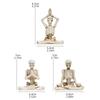 Halloween Skull Trio Decorative Resin Festival Sculpture for Creating Holiday Atmosphere in Home, Bedroom, and Living Room