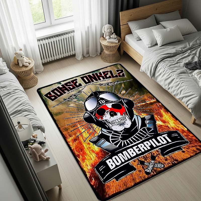 

Böhse Onkelz Rug, Music Carpet,Bedroom Rug, Doormat,Living Room Rug, Bedside Carpet, Computer Chair Mat, Christmas Gift. 60x90cm