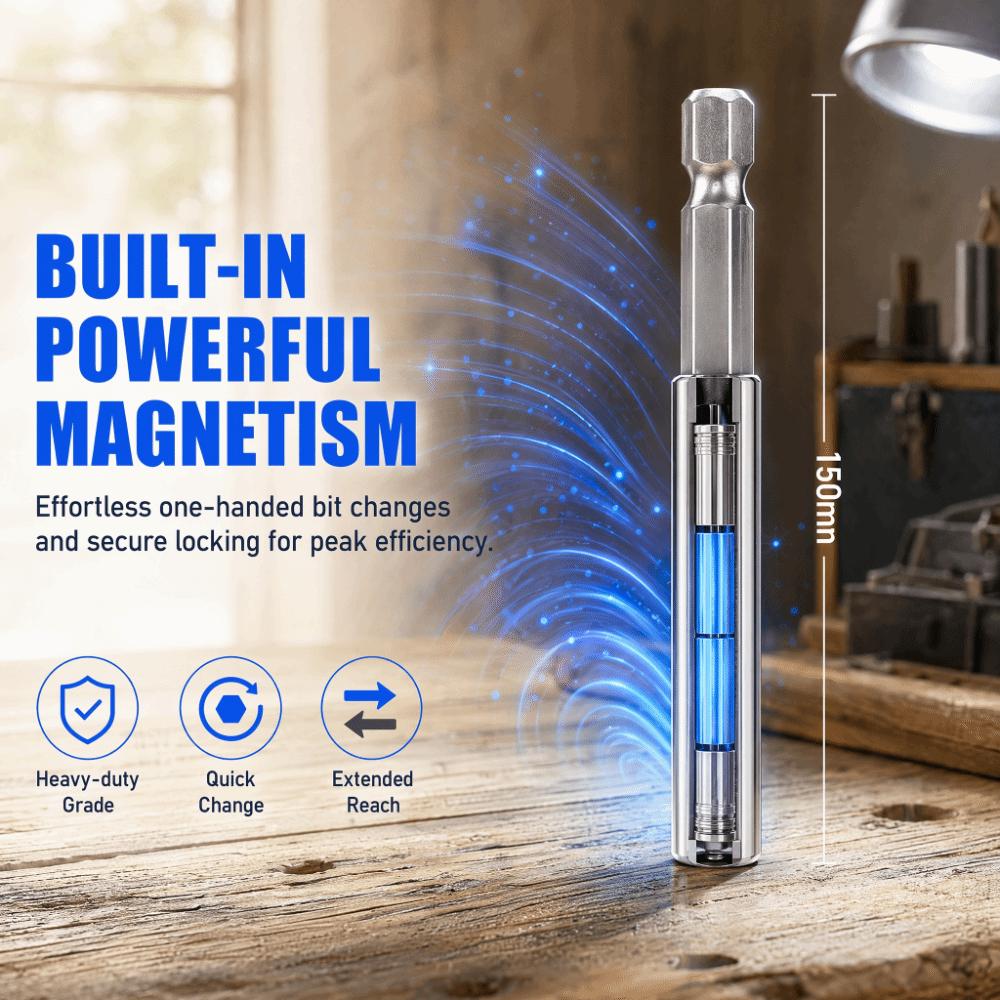 3pcs 1/4" Hex Shank Magnetic Bit Holder 2/4/6 Inch Lengths S2 Steel Screwdriver Extension Bar Magnetic Drill Bit Extension