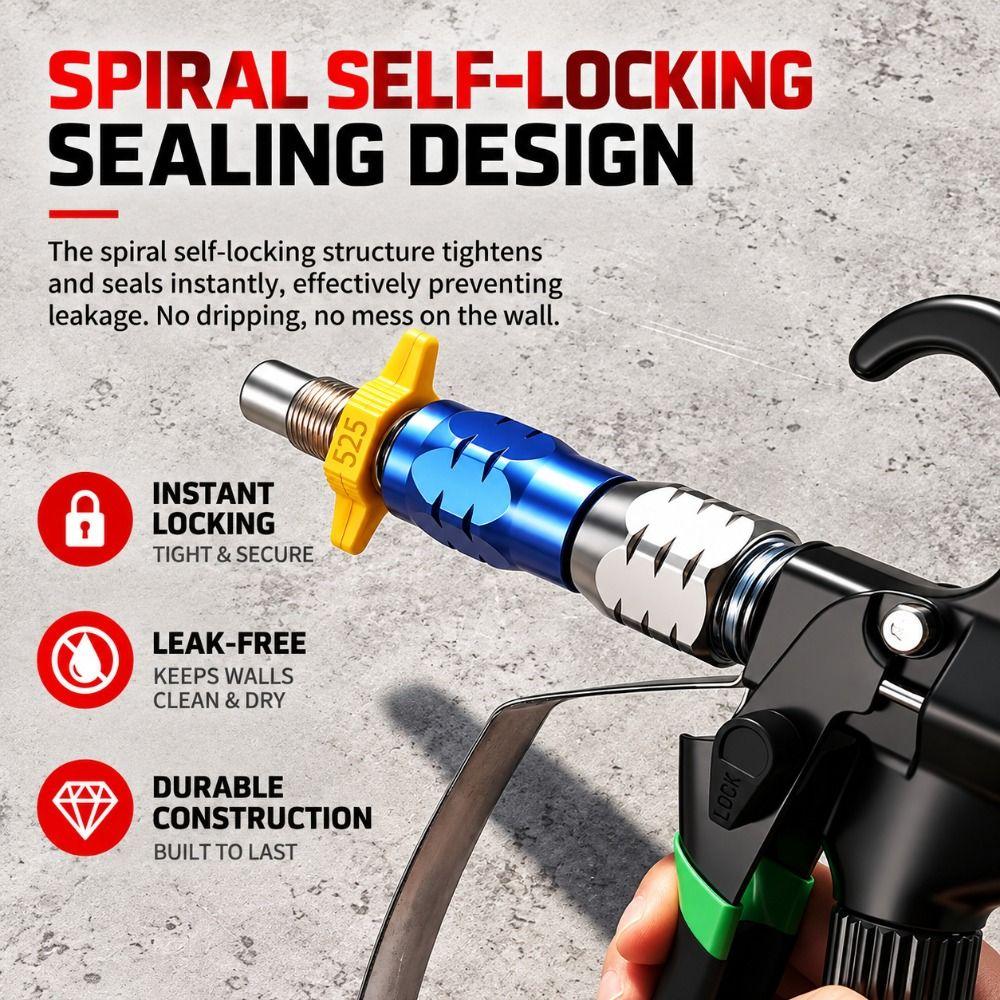 Anti-Drip Quick Connect Spray Tip Paint Sprayer Accessory for Diaphragm/Piston Type