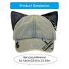 2000s Ripped Baseball Hat Breathable Adjustable Punk 3D Cats Ear Dancing Hat For Women Everyday and Music Festival Wear