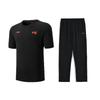 Summer Mens Comfortable Versatile Simple Fashion Breathable Skin-Friendly Sweat-Wicking Casual Sports Suit Unisex Suit AHSVE27-1+AKLU881-1