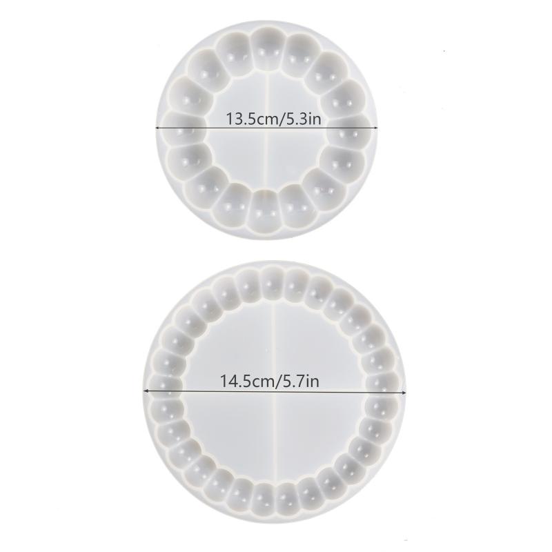 Round Bubble Coaster Silicone Molds For Diy Epoxy Jewelry Storage Tray, Plastic Tray Cement Cup Pad Injection Resin Mold