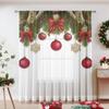 Holiday Decorative Door Curtain Polyester Material Design Christmas Ball Tree Branch Decoration Suitable Living Room Bedroom Parties Window Home