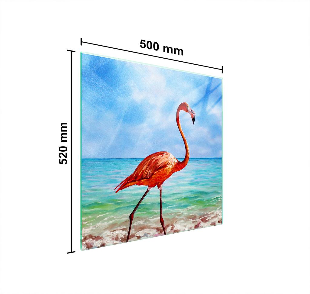 SZKLANA PŁYTA OCHRONNA NA KUCHENKĘ 50x52 FLAMING