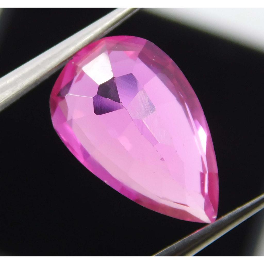 Natural Pink Ruby Loose Gemstone Brilliant Cut 7.65 ct Pear Cut for Jewelry Making and Crafts