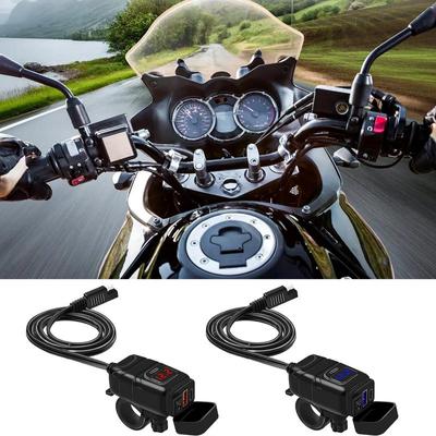 Motorrad-Telefonladegerät USB C Motor USB-Schnellladegerät Motorrad-USB-Ladegerät mit USB Typ C für Telefon-Tablet-GPS-Boote