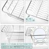 Hinata produce Stainless Steel Dish Drainer with Flowing Water, Adjustable Drain, Can be Placed Vertically or Horizontally, Dish Holder, Chopstick Hol