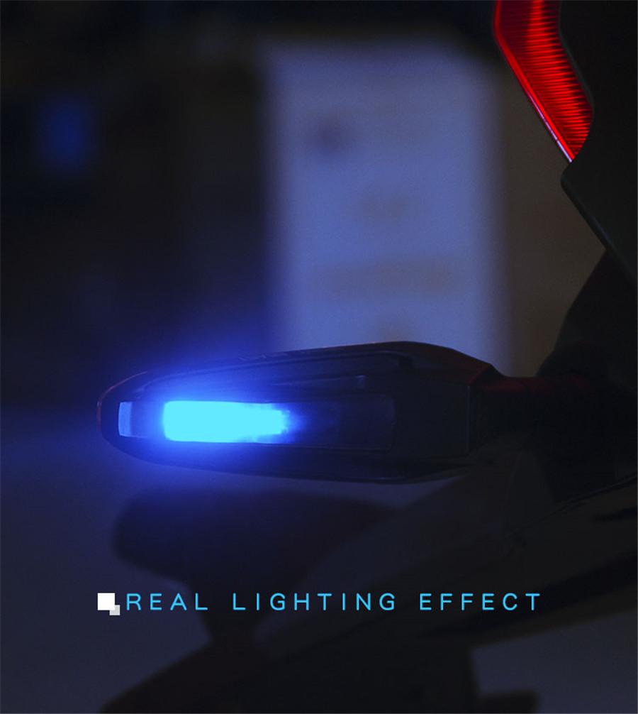 2pc Motorcycle Modified Turn Signals Waterproof Led Turn Lights DRL Dual Colors