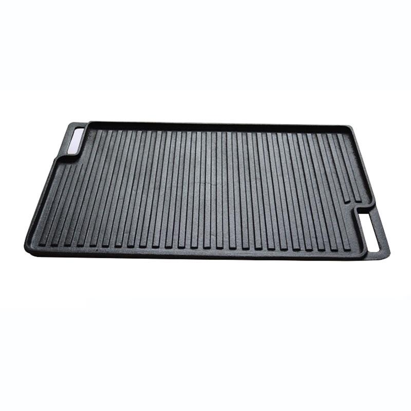 ZISIZ Rectangular Cast Iron Teppanyaki Grill Pan