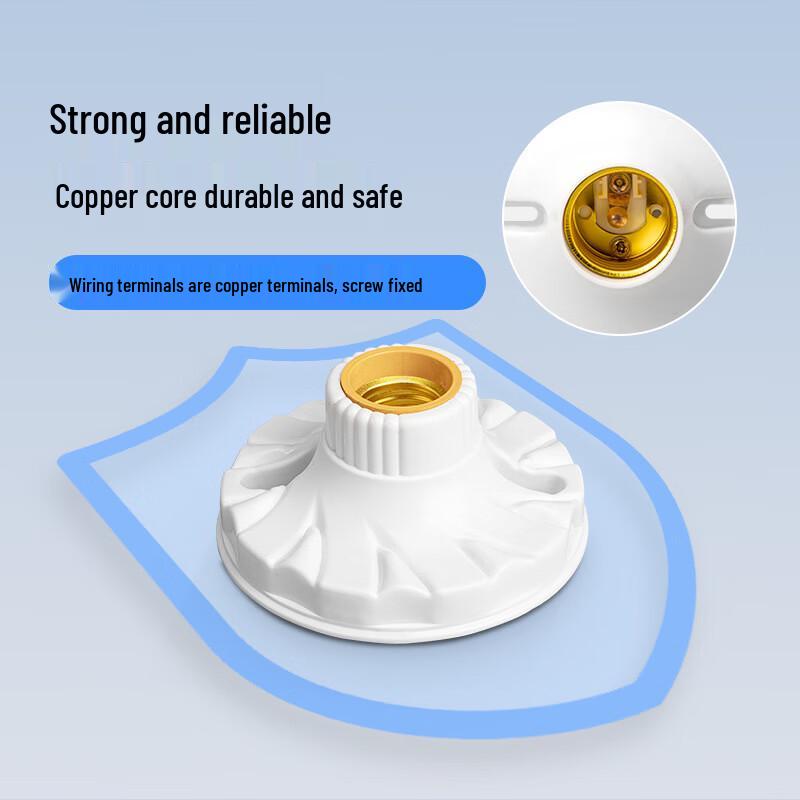 E27 Ceramic Ceiling Lamp Holder (10-Pack)