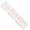 30Pcs New Nude Pink Press On Nails Medium Length Glossy Finish False Nails Full Cover White Edge Nail Tips Wearable Nails