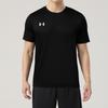 Under Armour Solid Color Simple Casual Loose Fit Round Neck Quick Dry Short Sleeve T-Shirt Unisex Tops Black 25500512-001