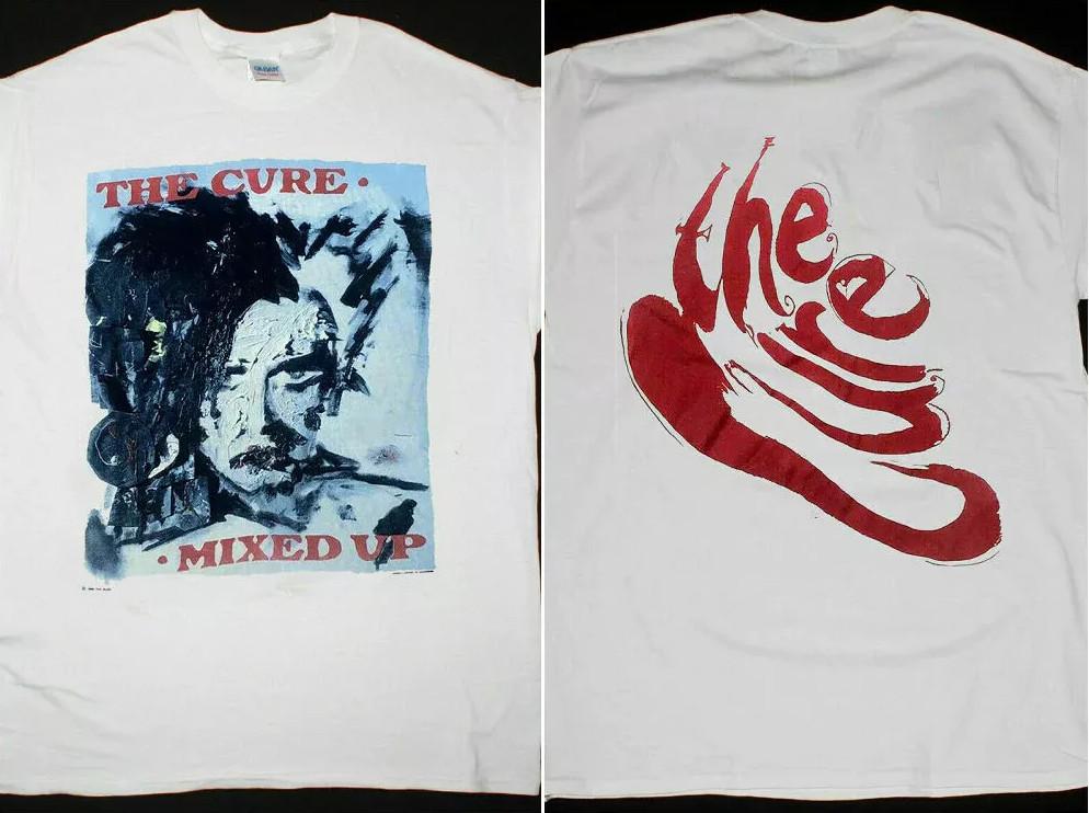 

1990 THE CURE MIXED UP ALBUM TSHIRT SOFT FADED THIN T SHIRT Unisex T-Shirt XXXL
