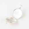 [verona-locket] Ruby Locket Pendant, Oval, Silver Chain, 48cm