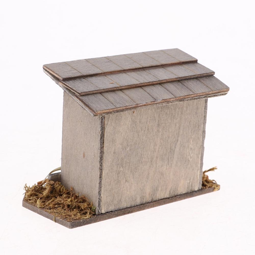 1/12 Miniatures Dollhouse Wooden Simulation Chicken Coop Decoration Mini Chicken Coop for Dollhouse Decoration Accessories