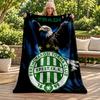 Ferencvarosi TC Blanket Flannel Blanket Soft Cozy Plush Throw for Sofa Bed Lightweight Home Decoration Gifts for Christmas Various Holidays