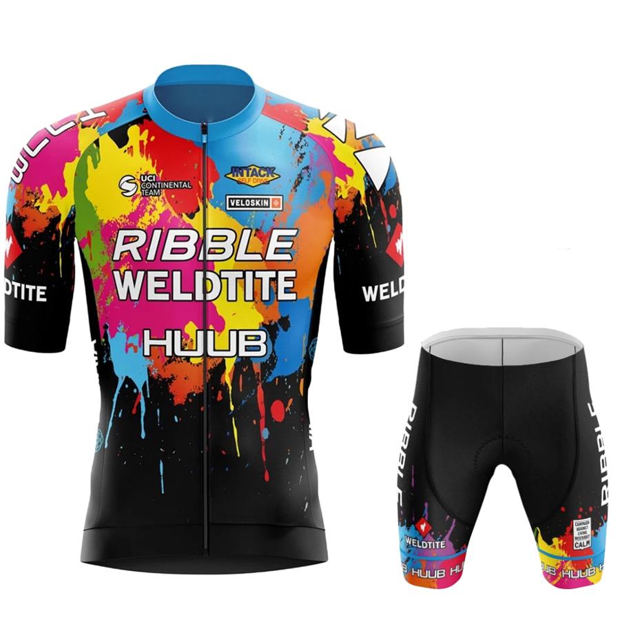 Wieler Jersey Set Rcc Huub Men's Cycling Clothing Summer Cycling Suit With Short Sleeves Ropa Ciclismo Hombre 2026 Summer Breathable Cycling Suit Set