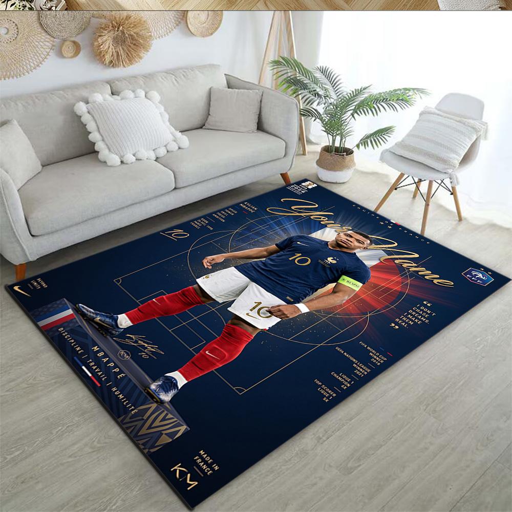 Mbappe Personalized Text Carpet Perfect For Hallway Dining Room Game Room Foyer Antislip Carpet Anime Office Decor Wedding Party Gift