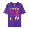 Crazy Slot Machine Lady Lucky Las Veagas Casino Game White Graphic Tee Fall Christmas Shirt Letter Tshirt