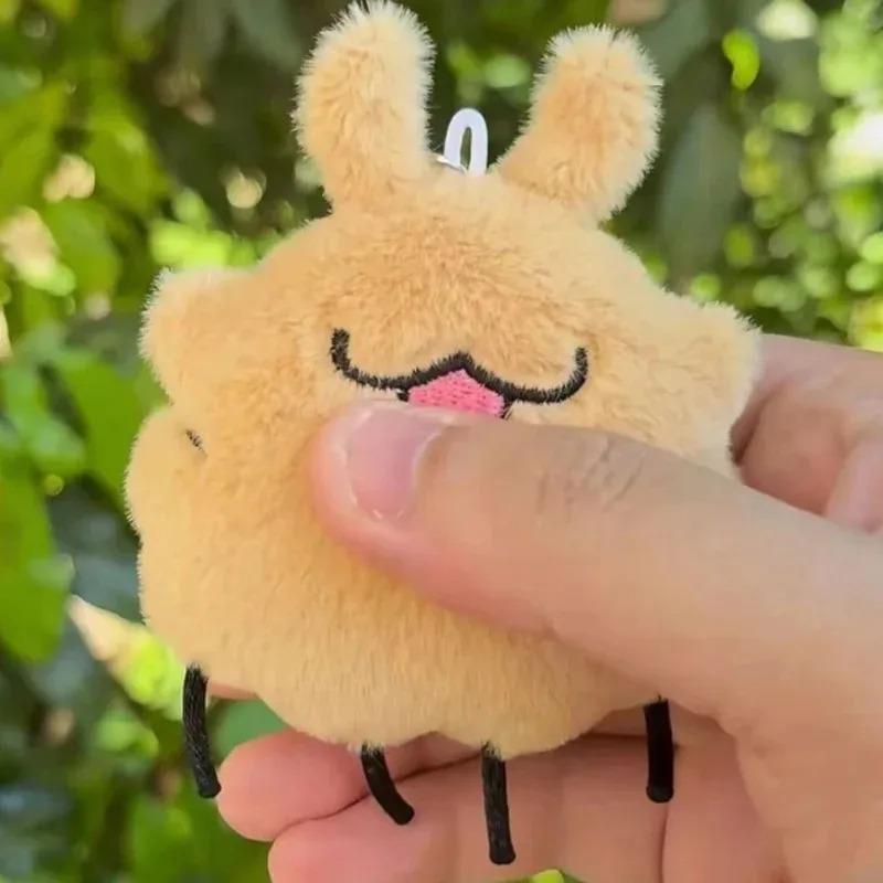 Squeaky Flea Puppy Plush Keychain Cute Cartoon Dog Toy with Sound for Bag Prank Gift Animal Figure Pendant