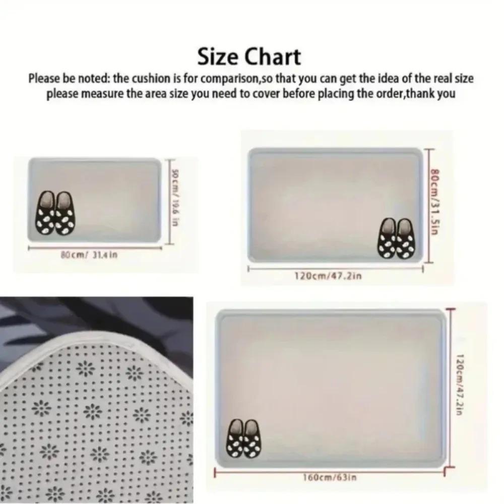 Red Striped Patriotic Day Welcome Mat Festive Home Decoration Entrance Floor Mat Kitchen and Bathroom Entrance Slipper Mat